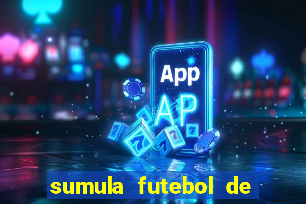 sumula futebol de campo word